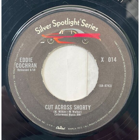 Eddie Cochran Summertime Blues / Cut Across Shorty 45 Rock Spotlight Series - Picture 2 of 6